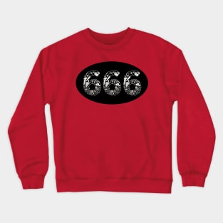 Dark 666 made of bones (Ideal for goths and Halloween) Crewneck Sweatshirt